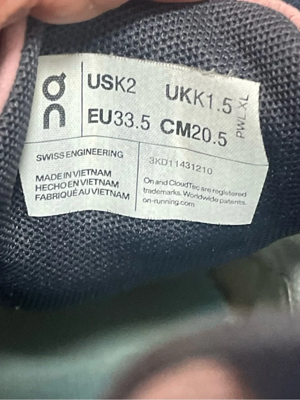 On Running Kids Pink Velcro Athletic Sneakers